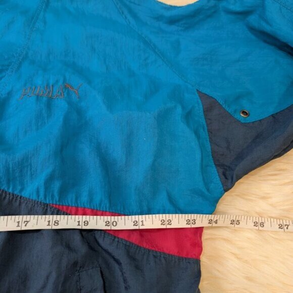 Vintage PUMA Track Jacket Sport Active Wear Size Large 90's Retro Size Medium - Picture 8 of 10